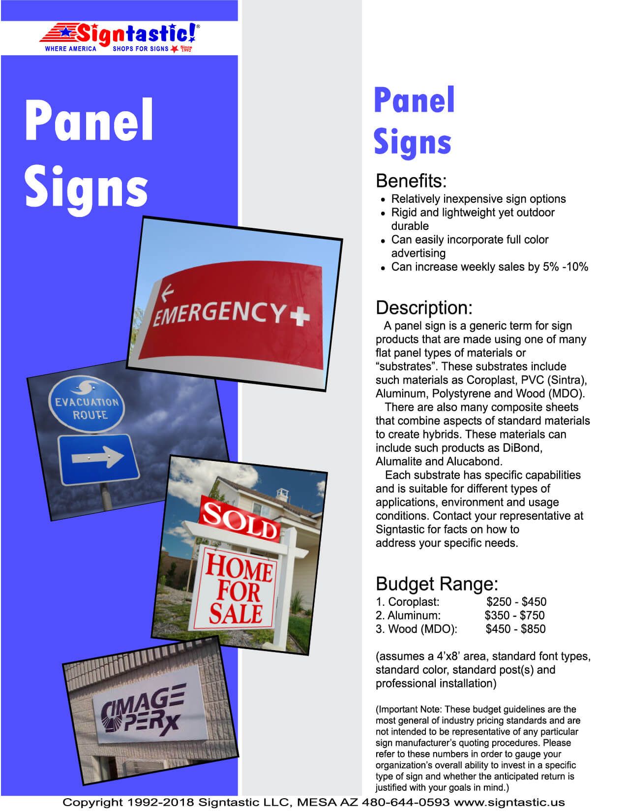 Panel Signs Page