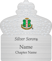  SILVER CROWN BLING NAME BADGE