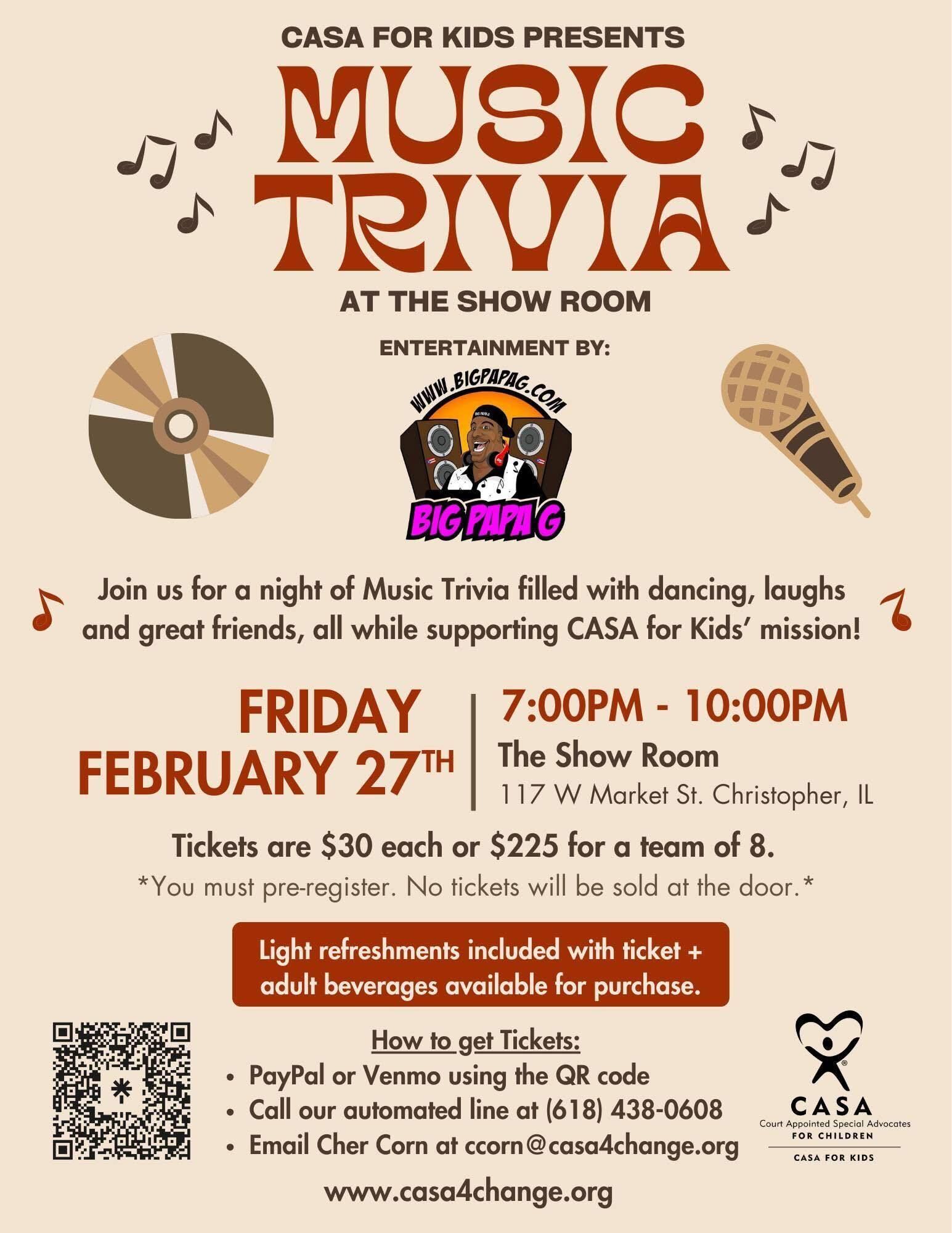2026 Music Trivia Fundraiser