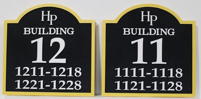 KA20938 - Carved  Apartment or Condo Number Building Directory Signs