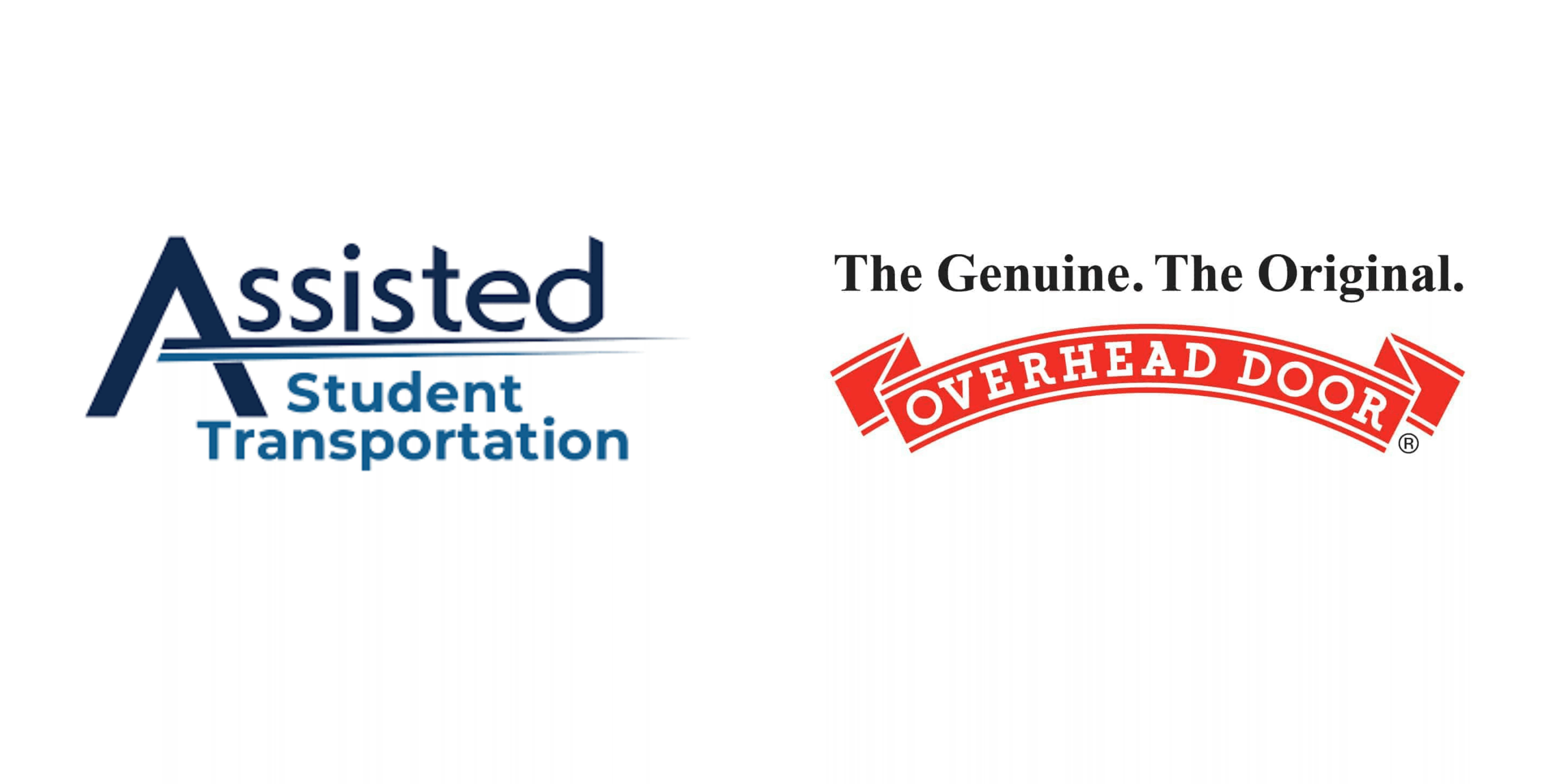 Assisted Student Transportation and Overhead Door logos