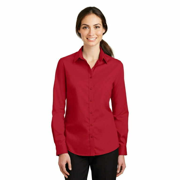 Port Authority Women's SuperPro Twill Shirt Long Sleeve