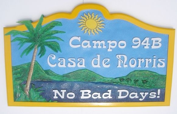 L21118 - Beach Campsite Sign "Casa de Norris"