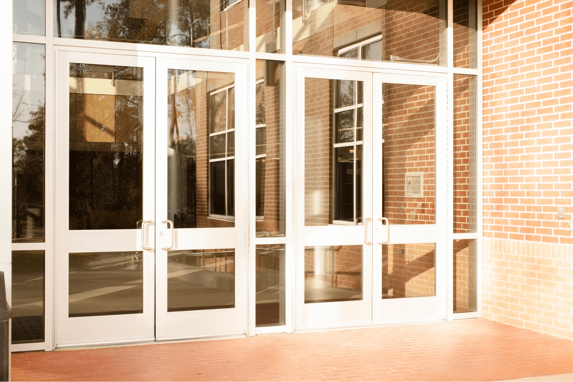 School entrance doors