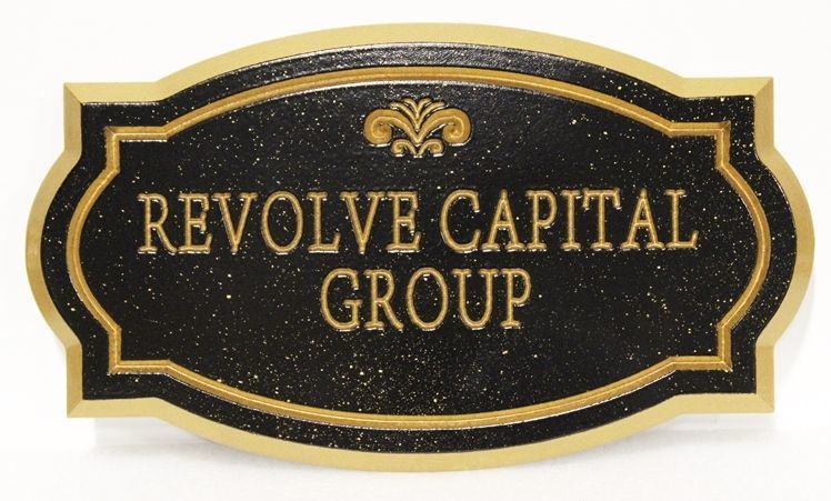 C12130 - Carved Raised Relief High-Density-Urethane (HDU) Sign for the "Revolve Capital Group" 