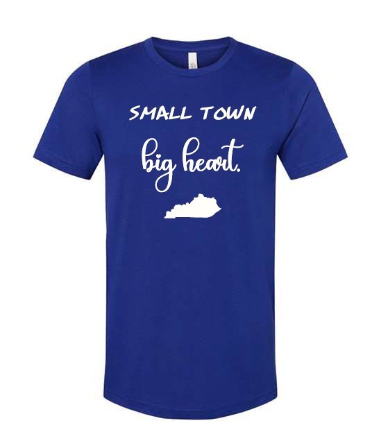 Large- Small Town, Big Heart T-Shirt