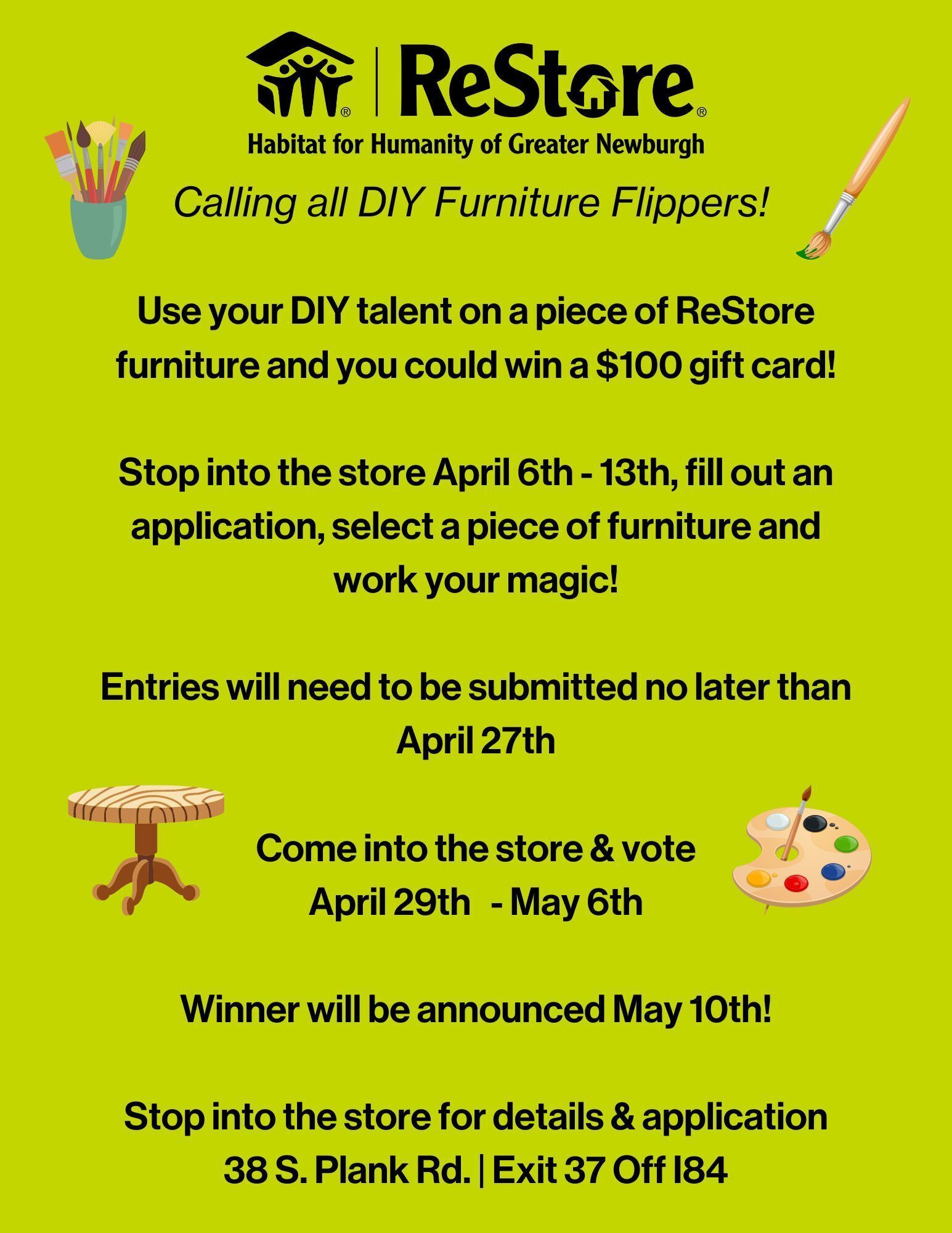 "Furniture Flip" Contest at ReStore!