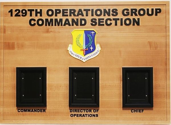 Chain-of-command and military leadership boards and plaques