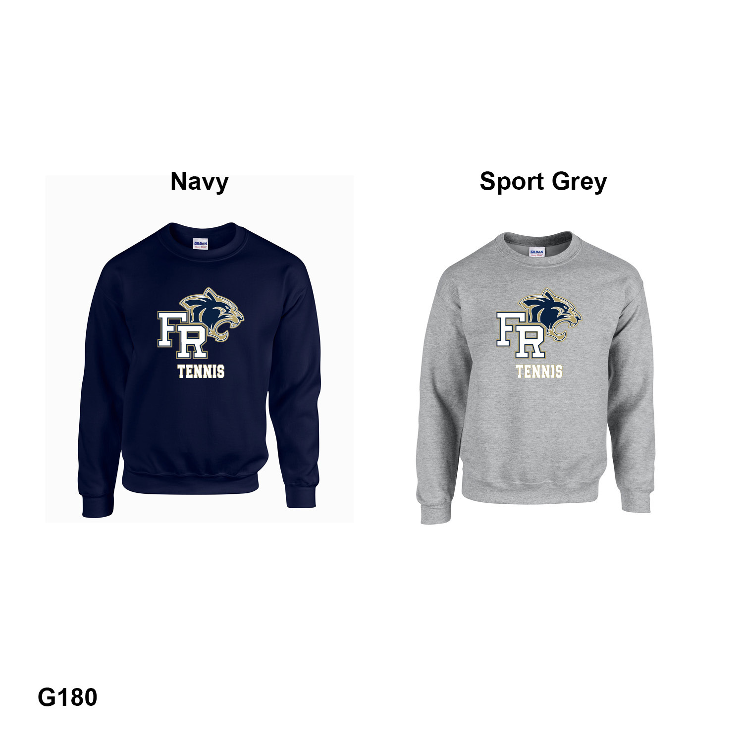 BOYS TENNIS LOGO - Gildan Adult Heavy Blend™ Fleece Crew