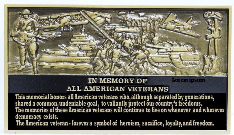 Brass Memorial Plaque - (20x10cm)