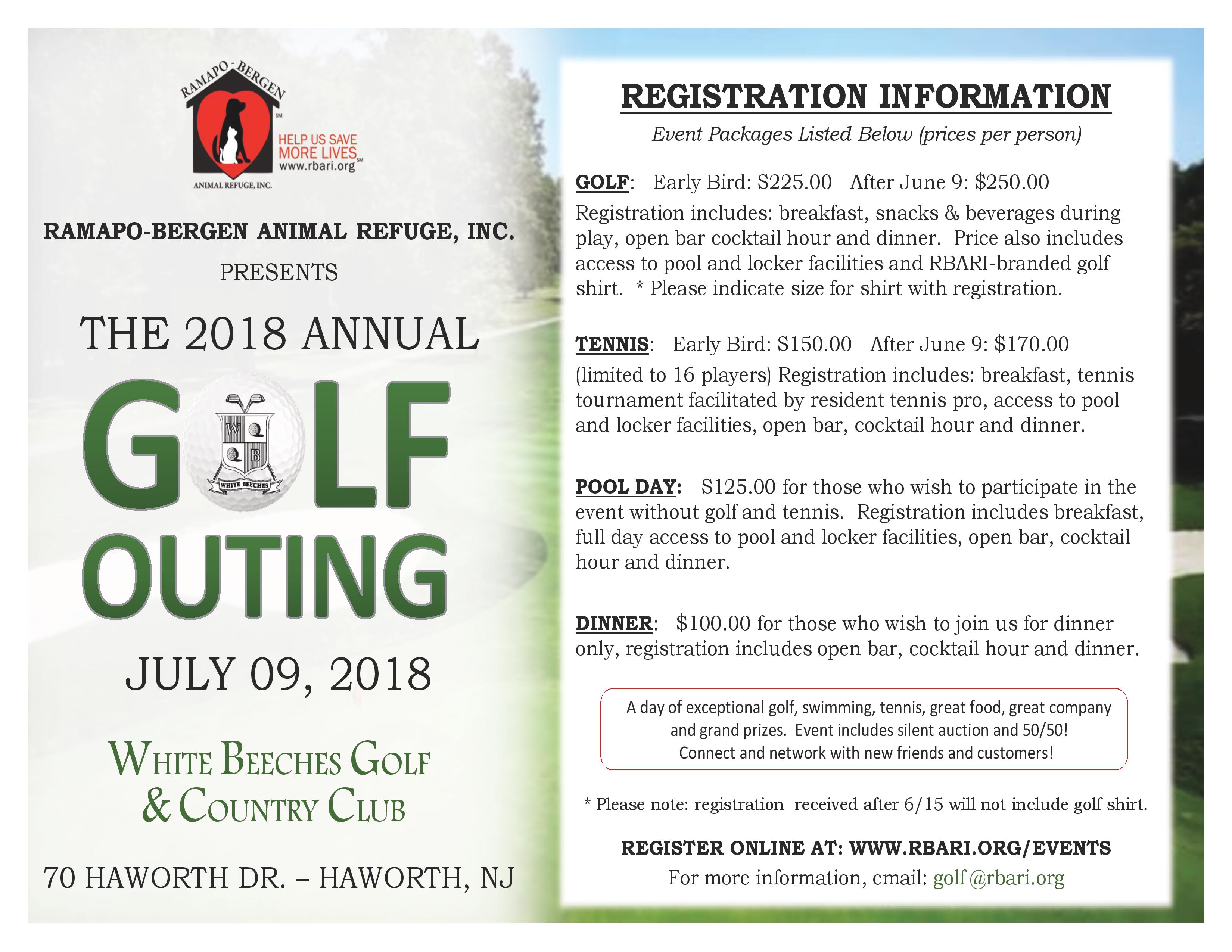 2018 Annual RBARI Golf Outing