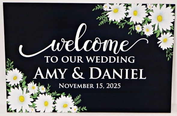 D13283A - Carved HDU Sign "Welcome to Our Wedding"