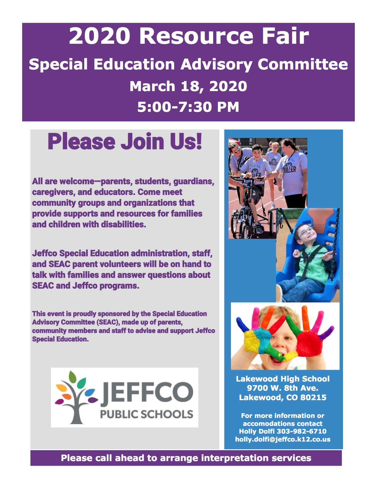 Jeffco, Special Education Resource Fair