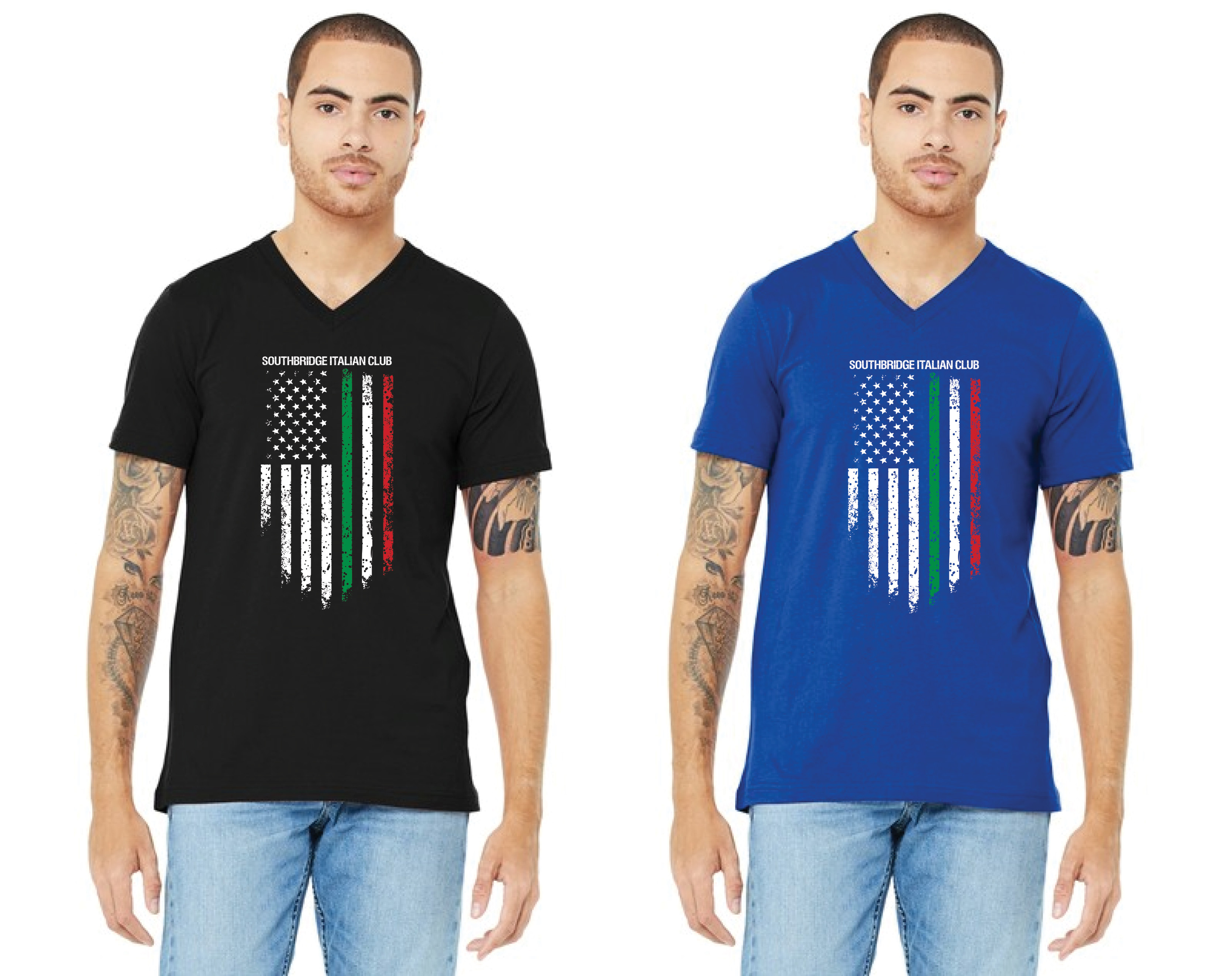 BELLA+CANVAS® Unisex Jersey Short Sleeve V-Neck Tee (Logo 4)