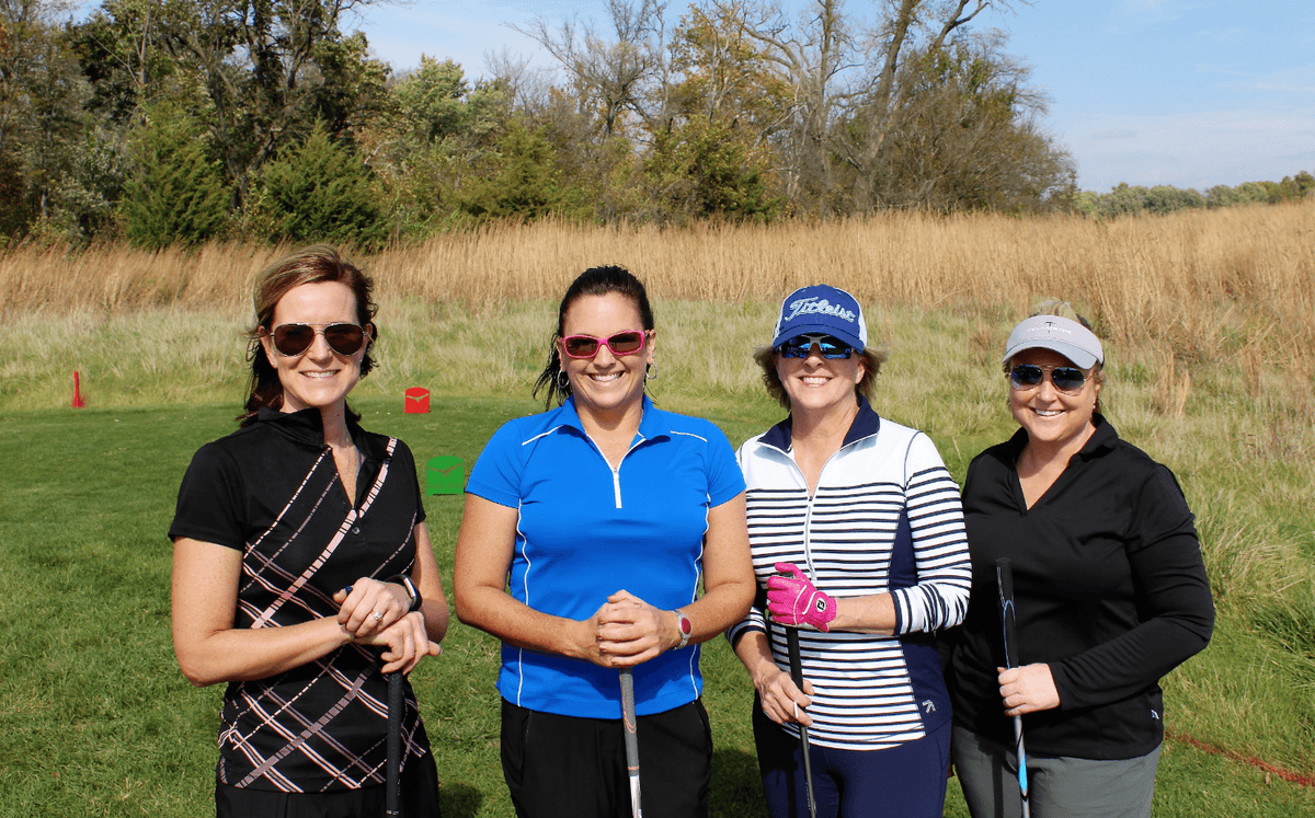 Golfers at golf event