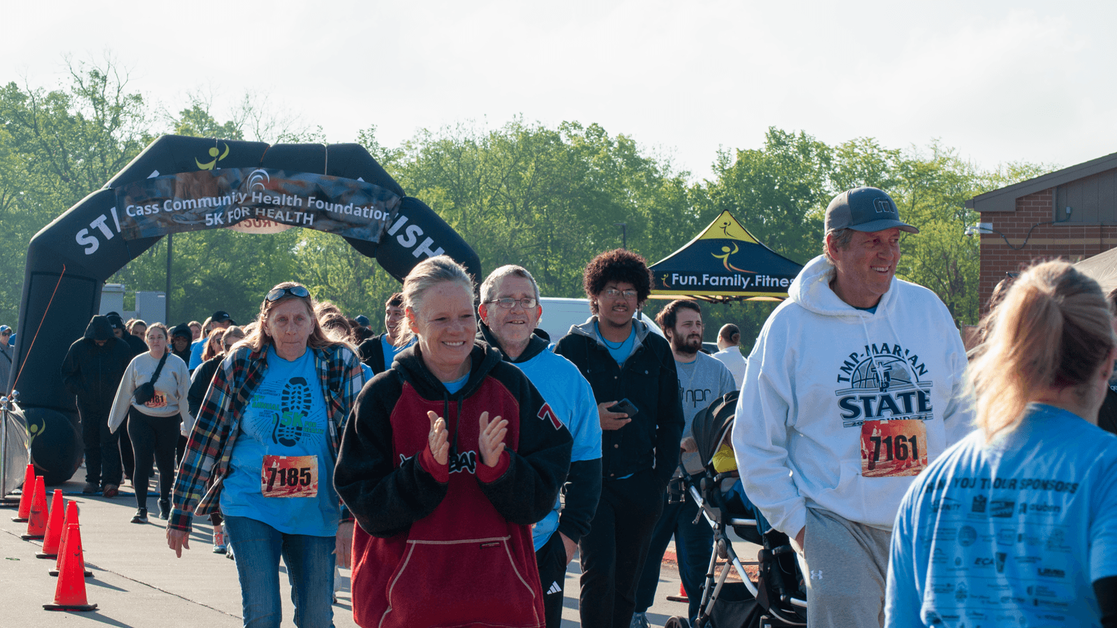 people at starting line at race