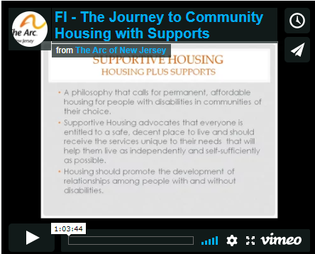 The Journey to Community Housing with Supports