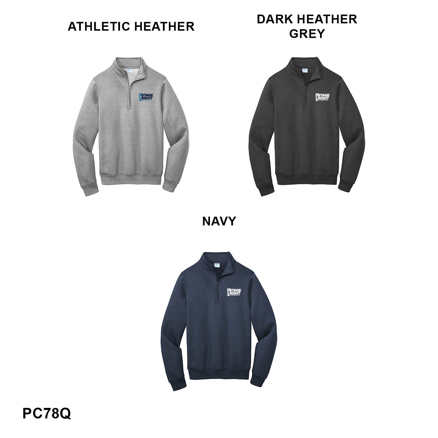 2026 NEW STAGE RIGHT LOGO - UNISEX Port & Co™ Core Fleece 1/4-Zip Pullover Sweatshirt