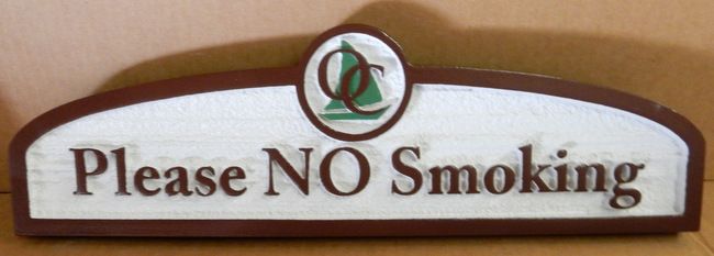 RB27195 - Custom Carved "No Smoking" Sign