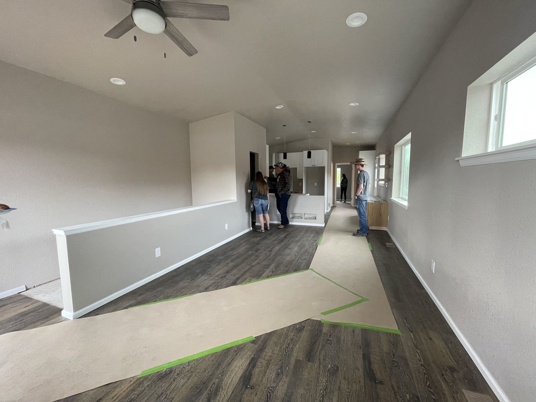 Inside Arianna and Jeremy's home during construction.