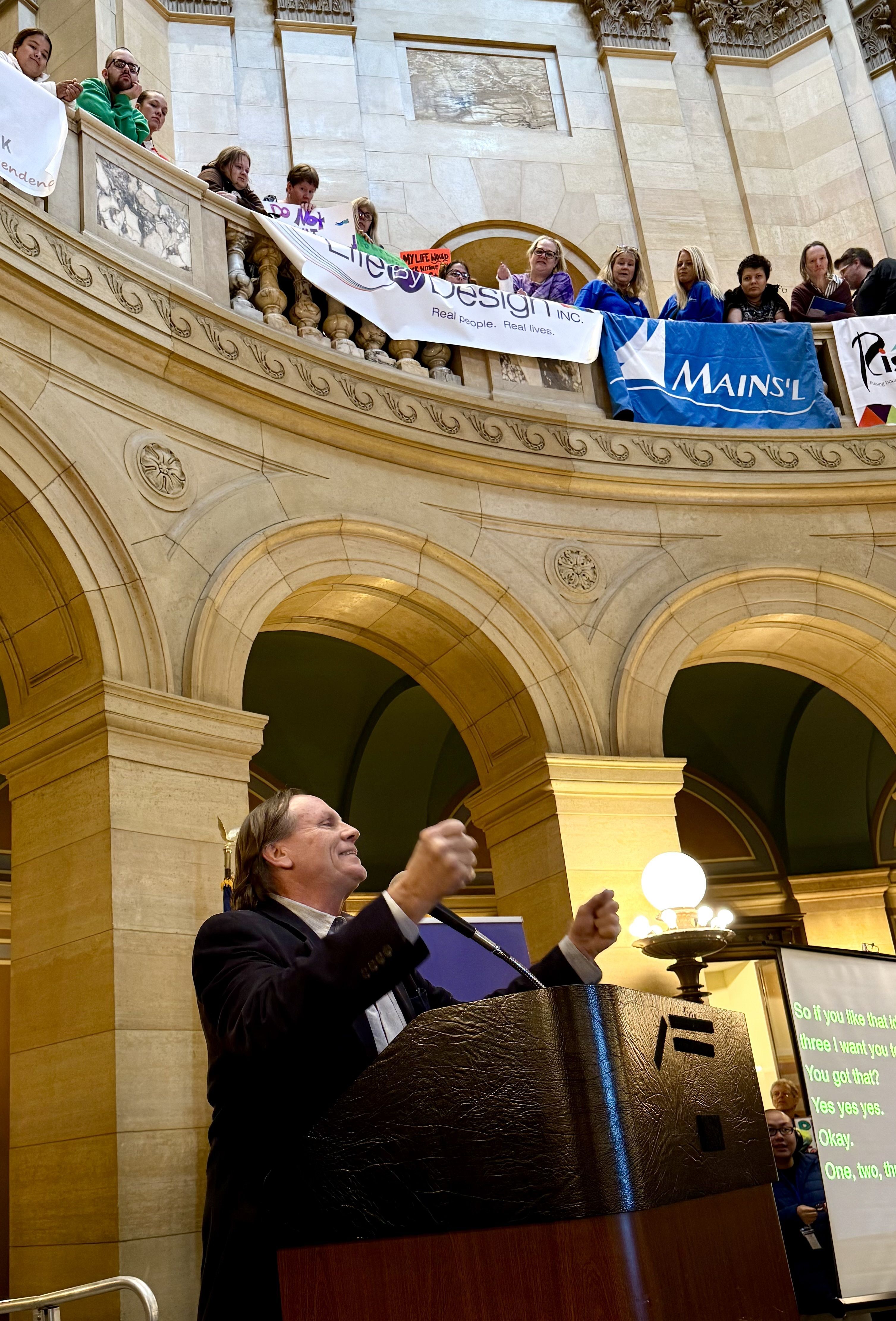 Sen. Jim Abeler during his speech at the Disability Services Day at the Capitol