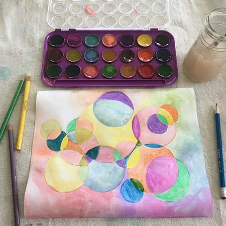 Colorful Circle Drawing & Painting