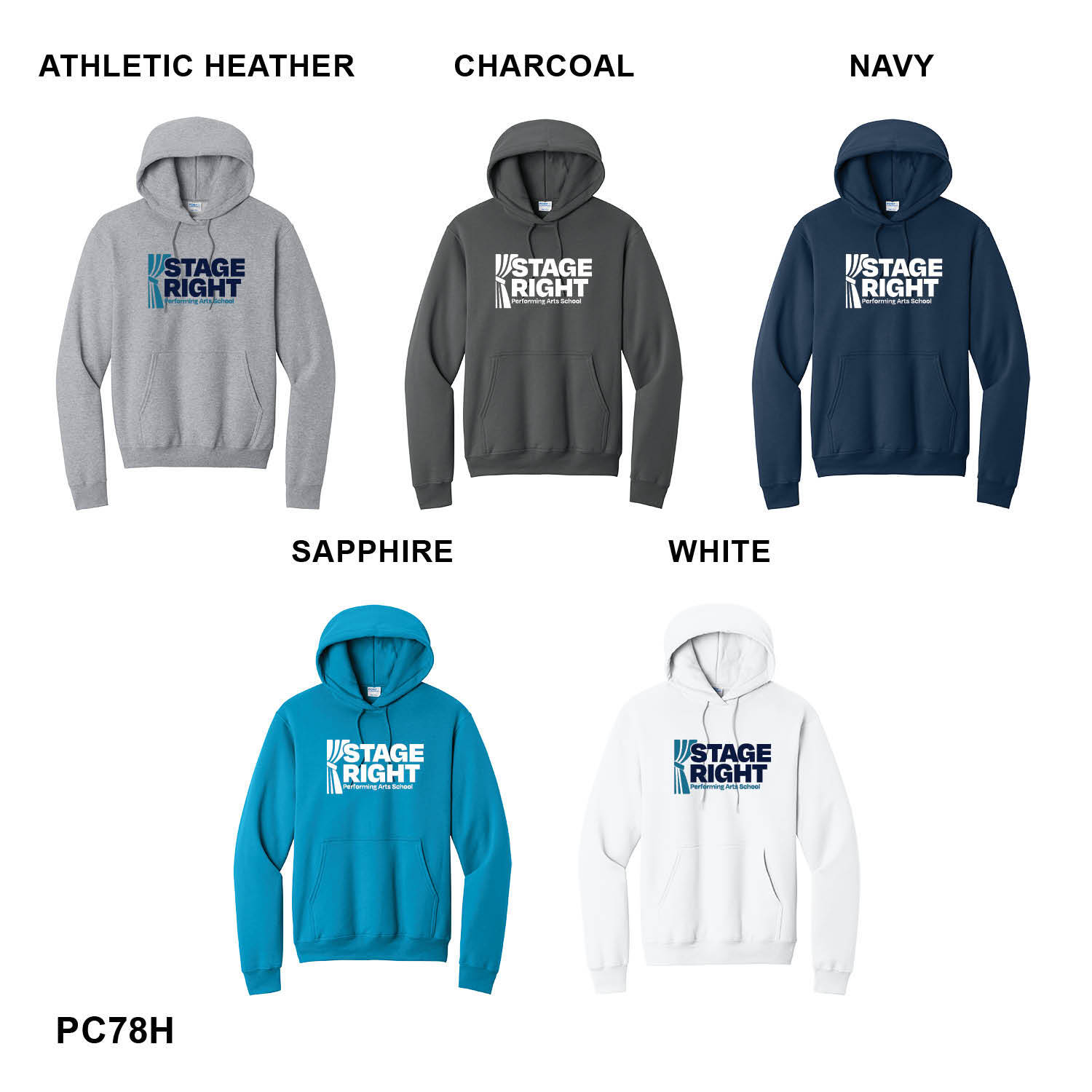 2026 NEW STAGE RIGHT LOGO - UNISEX Port & Co™ Core Fleece Pullover Hooded Sweatshirt