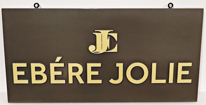 S28027A - Carved HDU Sign for "Ebére Jolie" with Logo