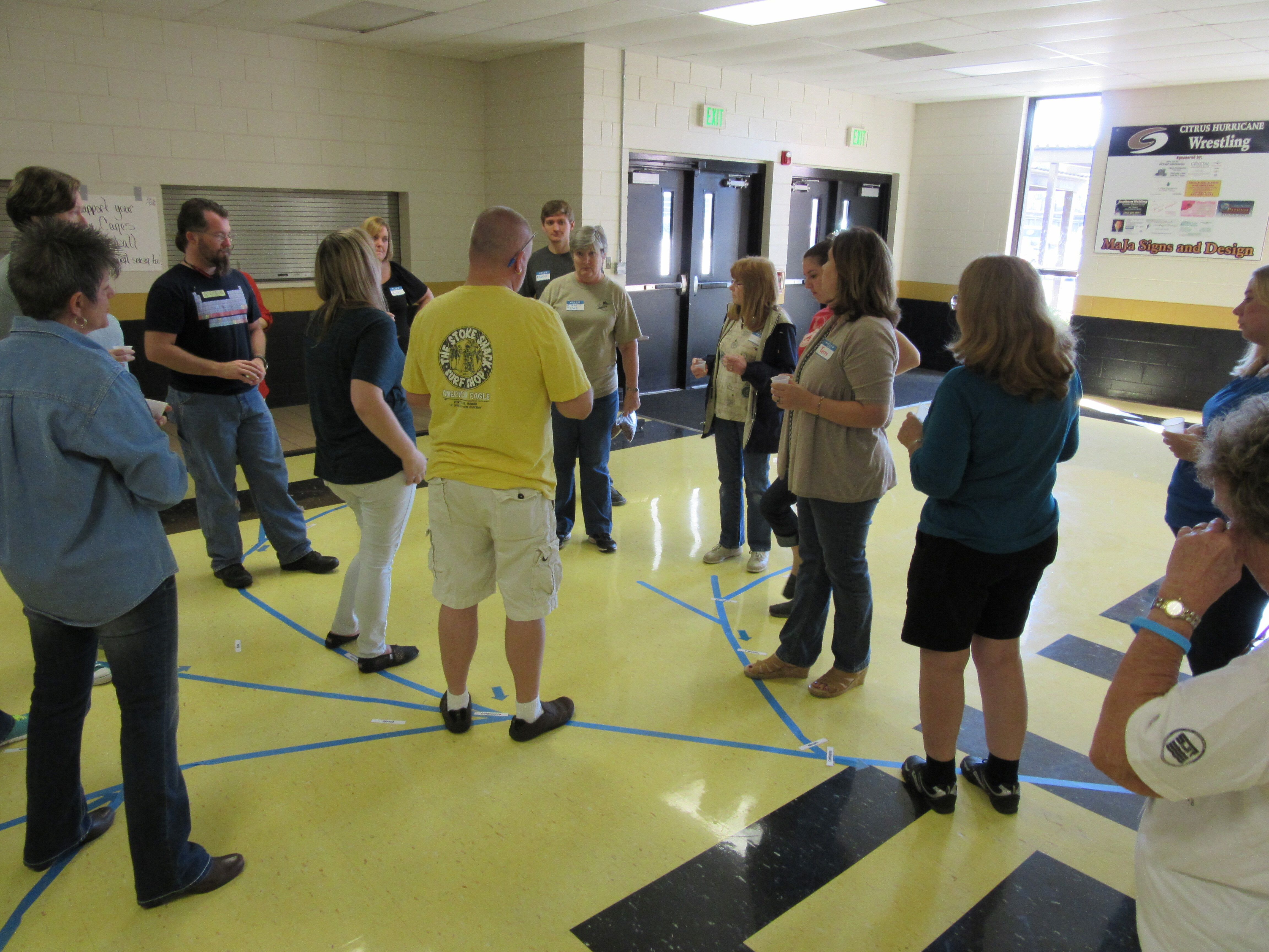 Educators travel a "watershed" and learn about pollution.