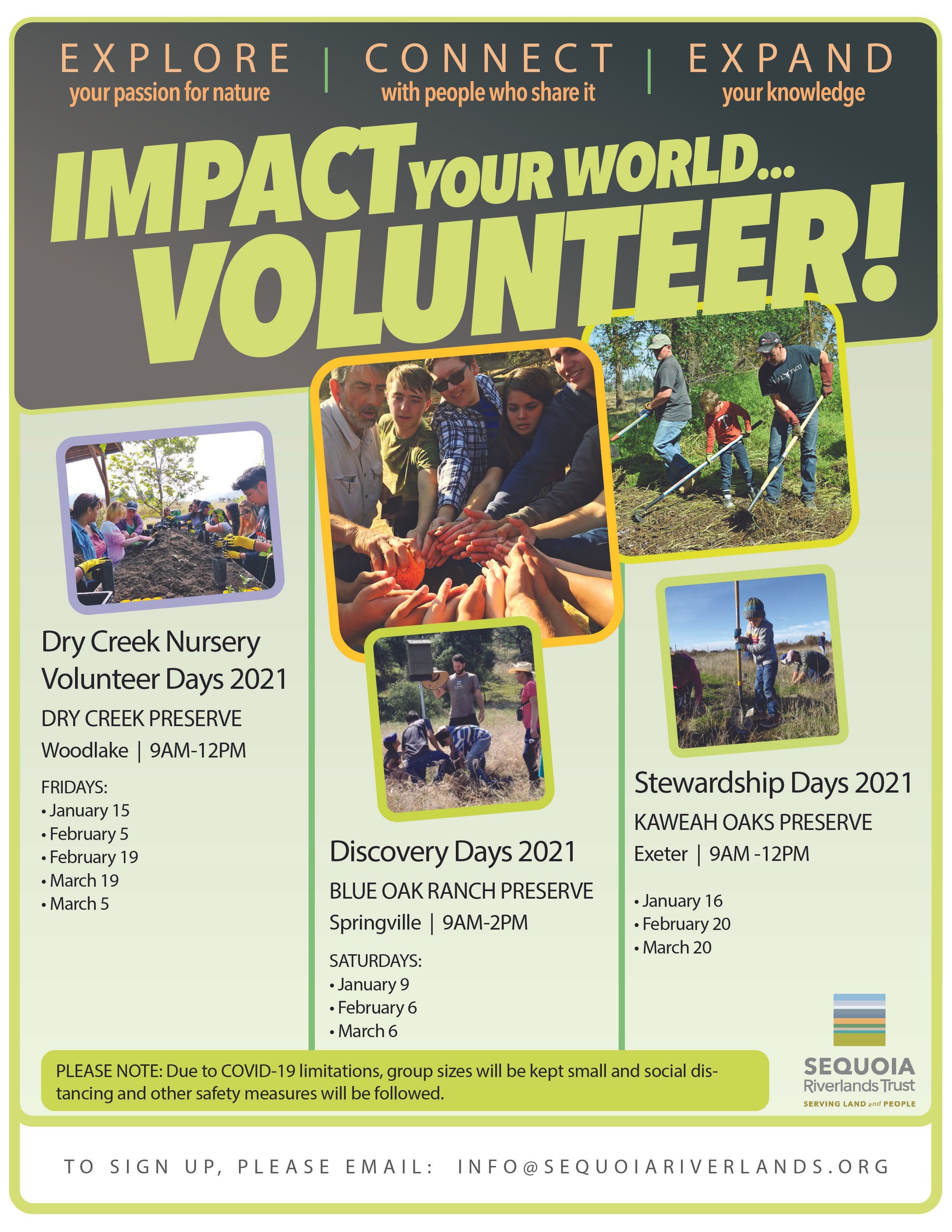 In 2021, IMPACT YOUR WORLD: Volunteer!