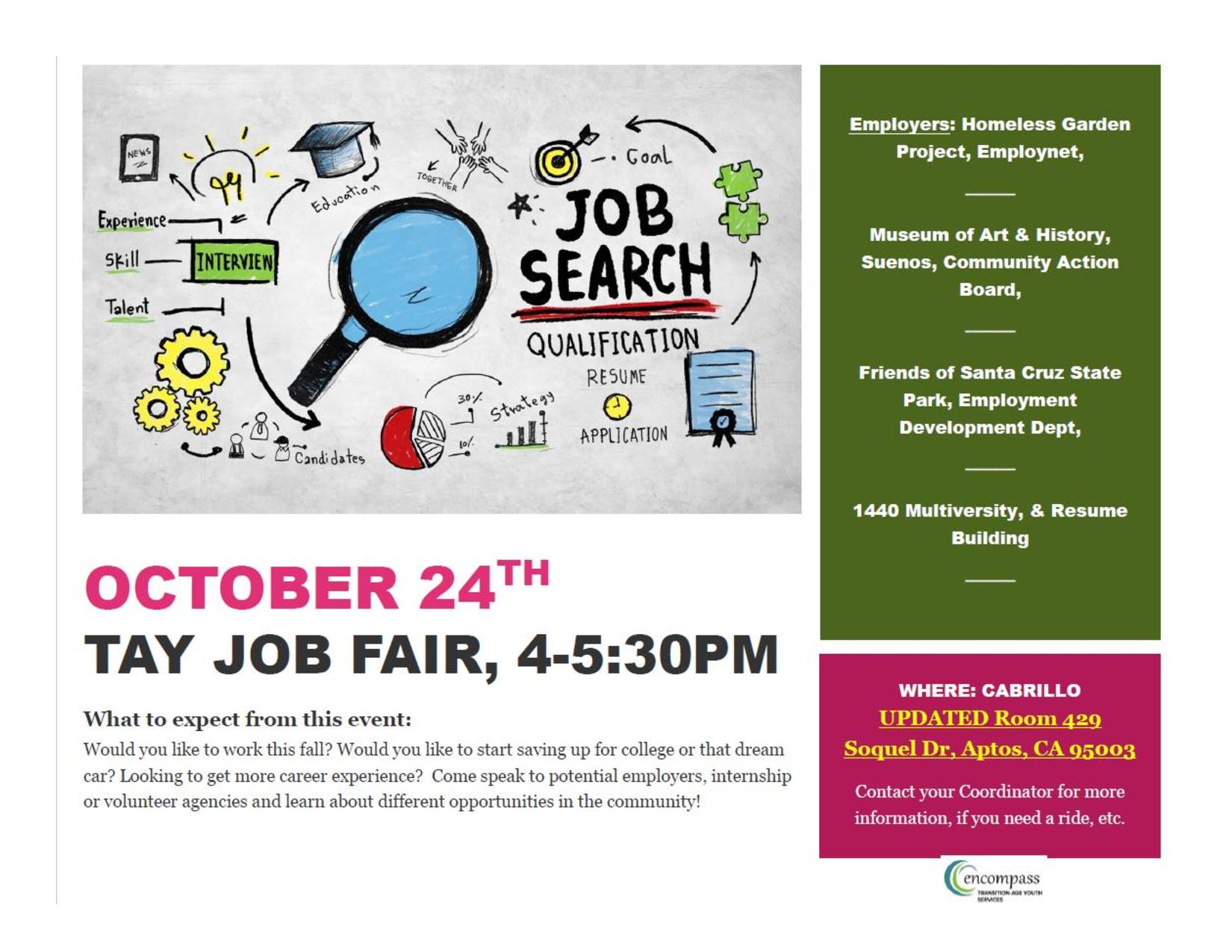 TAY Job Fair October 24th