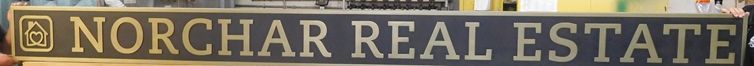 C12460 - Carved HDU Real Estate Sign with Raised Text and Border
