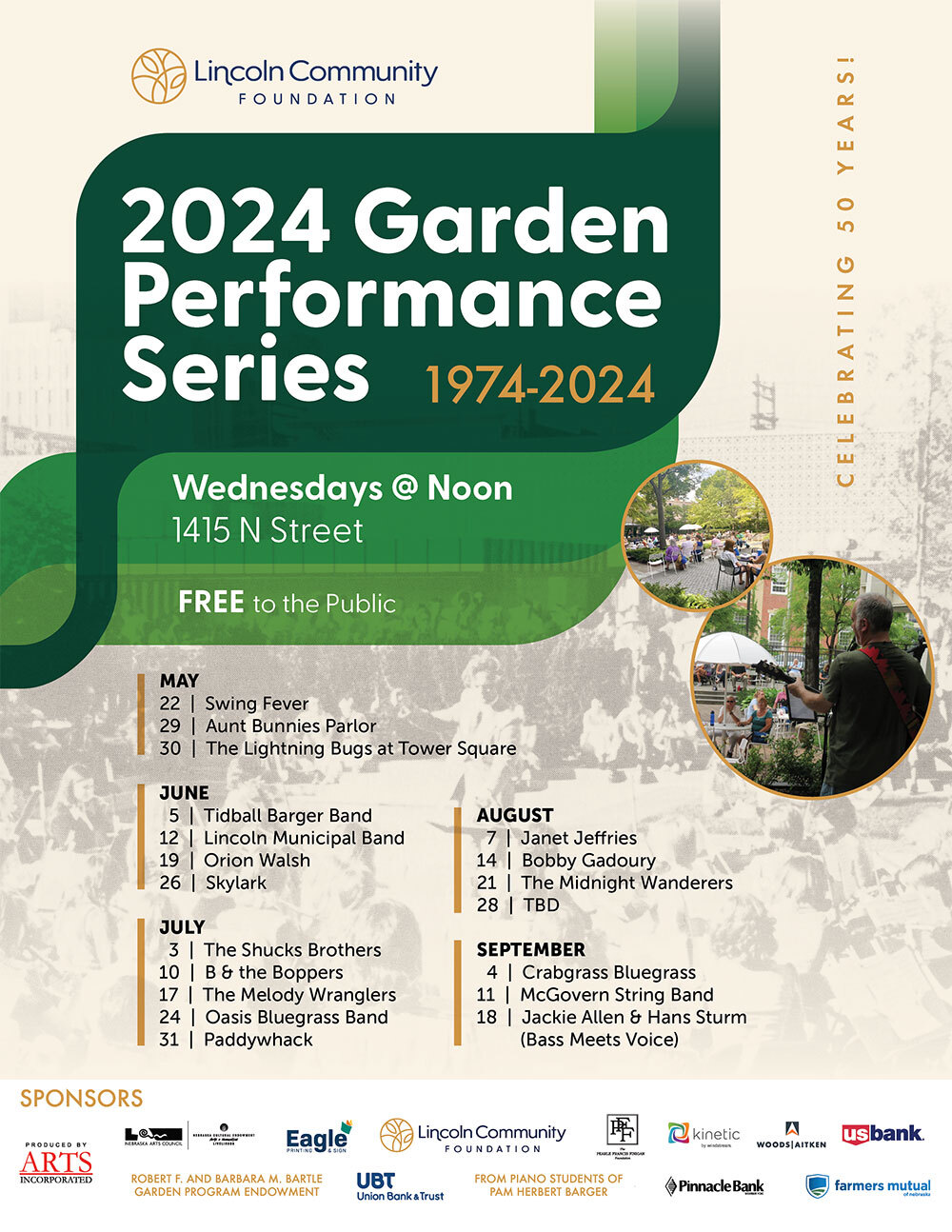 2024 Garden Performance Series flyer.