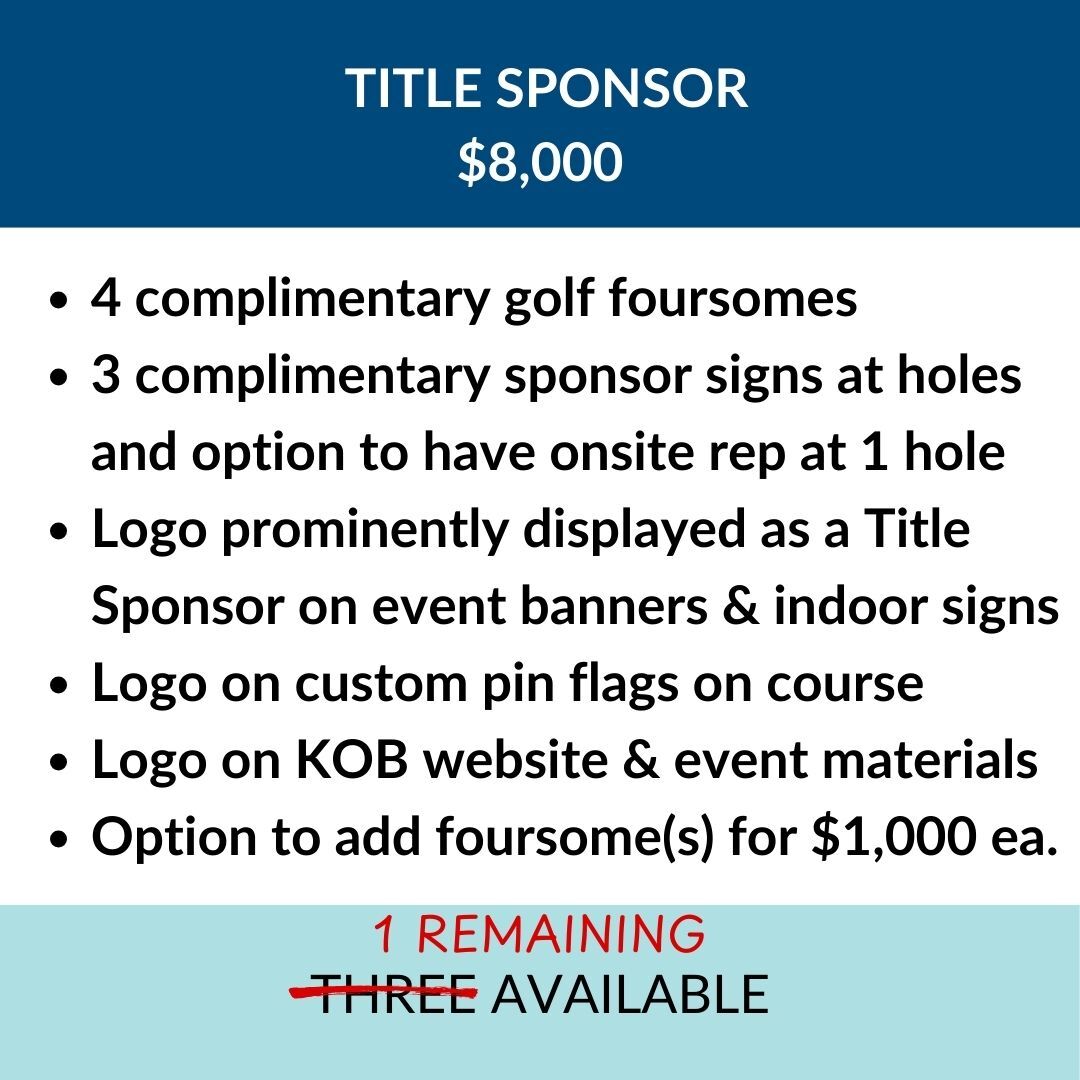 $8,000 Title Sponsor (1 remaining) 