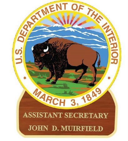 U30185 - Department of the Interior Personalized Carved Desk Plaque