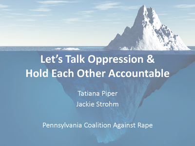 Let's Talk Oppression & Hold Each Other Accountable