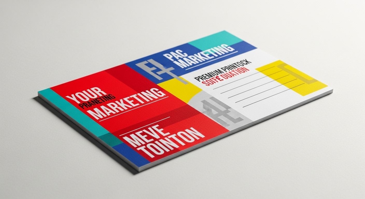 Marketing postcard printing in Bellevue & Seattle, WA featuring vibrant colors, bold typography, and premium cardstock.