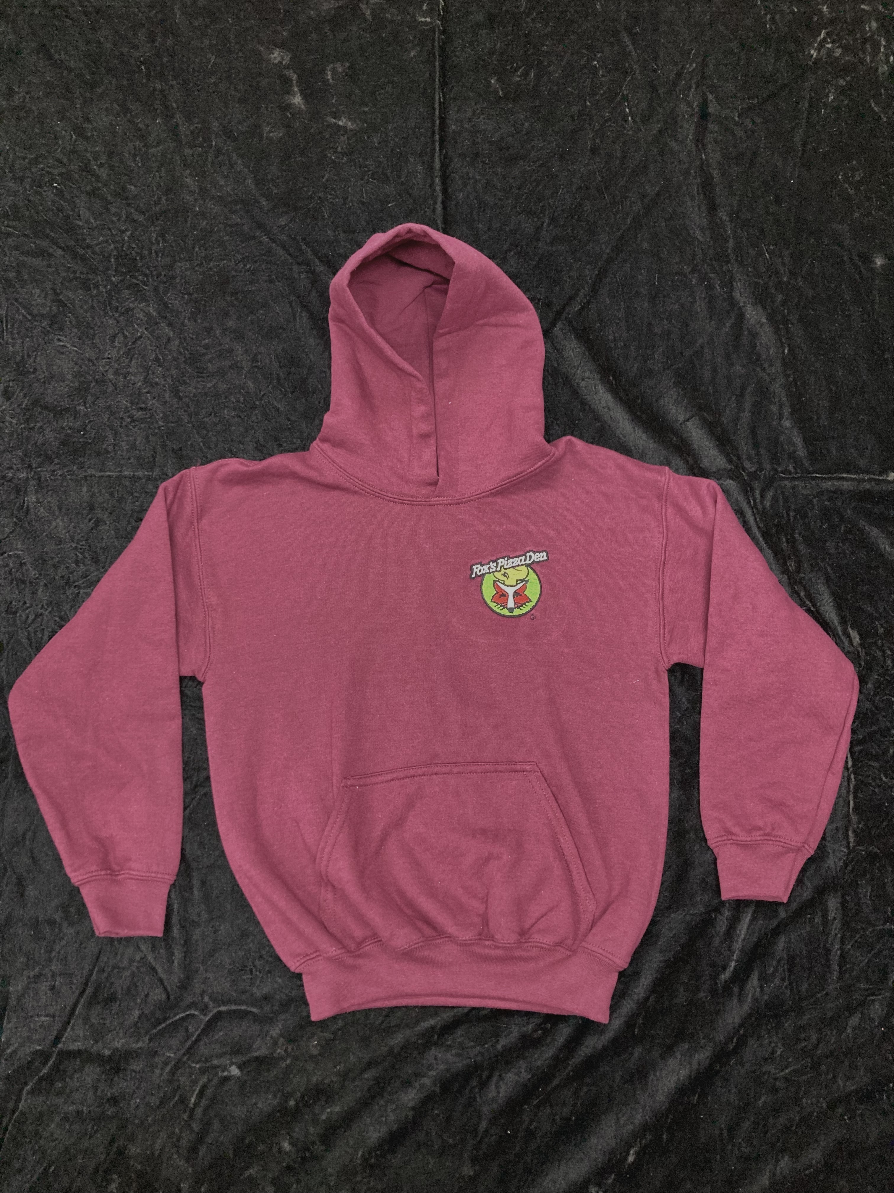 SALE Fox's Logo - YOUTH SMALL Maroon Hoodie