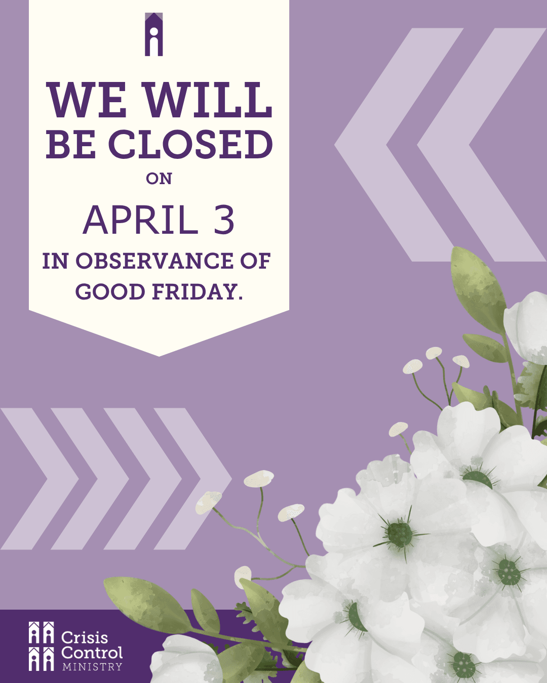 Closed on Friday, April 3.