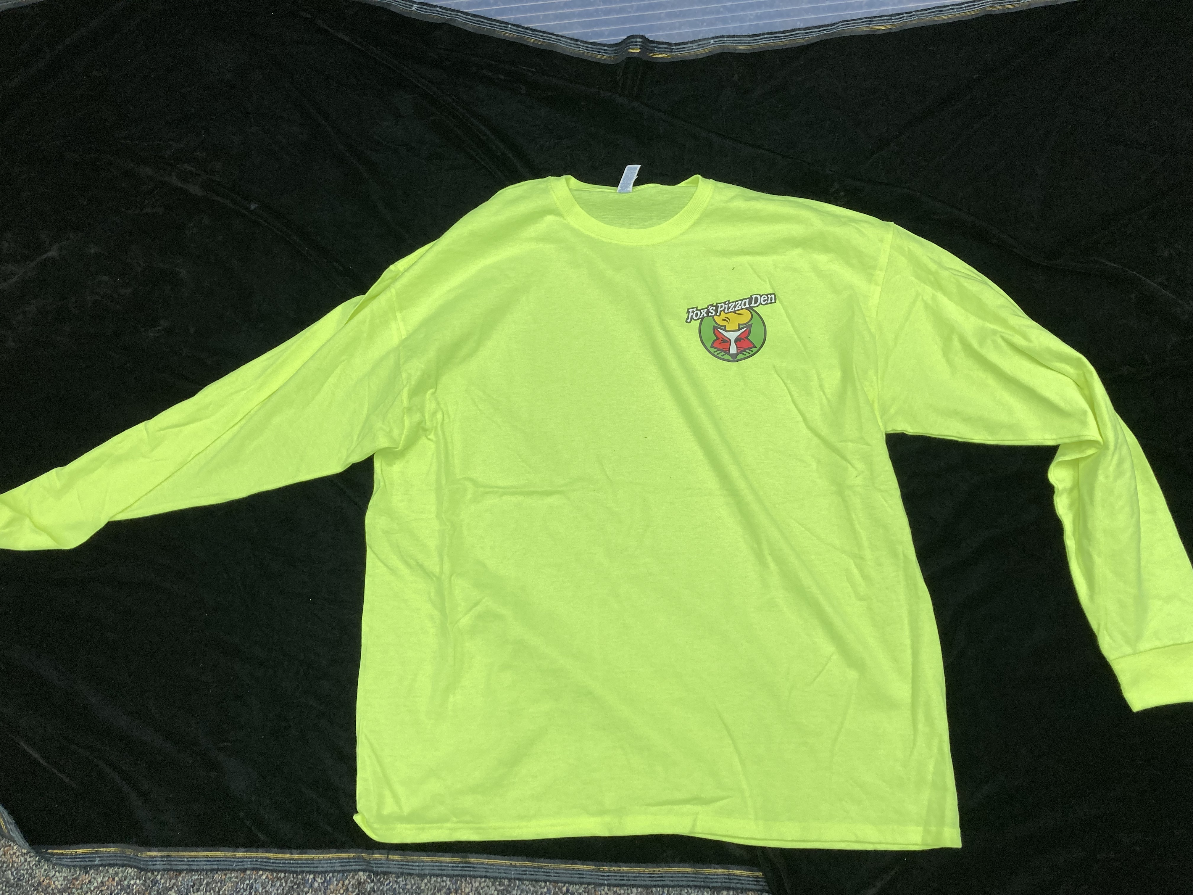 SALE Fox's Logo - 2XL Safety Yellow Long Sleeve