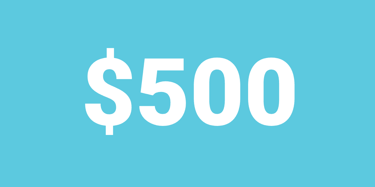 $500