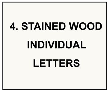 Mahogany, Maple and Walnut Wood Letters & Numbers