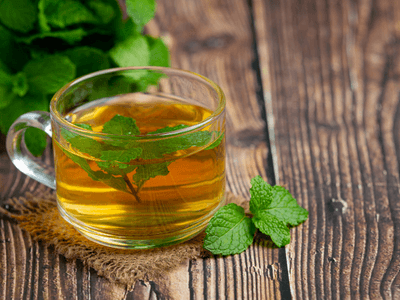 peppermint tea in mug