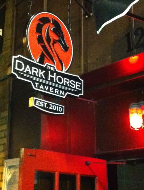 RB27540 - Carved "Dark Horse" Tavern Sign