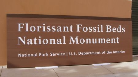 G16008 - Carved Cedar Florrisant Fossil Beds  National Monument Sign