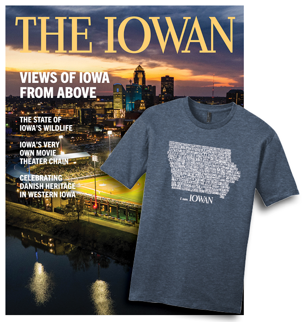 Item# 05 The Iowan 1 Year Subscription + I am Iowan t-shirt