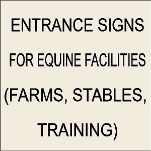 P25000 - Equine and Equestrian  Commercial and Residential Signs (Farms, Stables, Training, Stores)