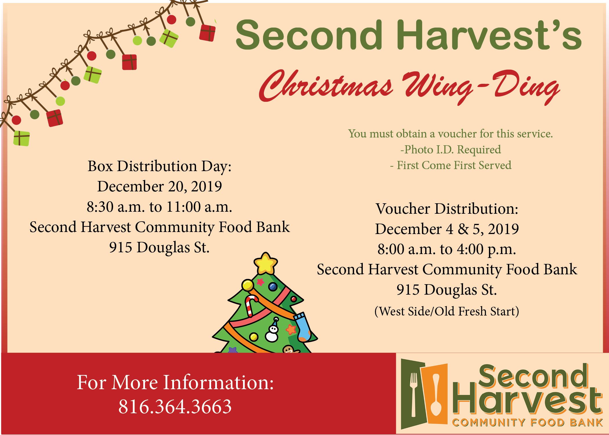 Christmas Wing-Ding : Event Calendar : News & Events : Second Harvest Community  Food Bank