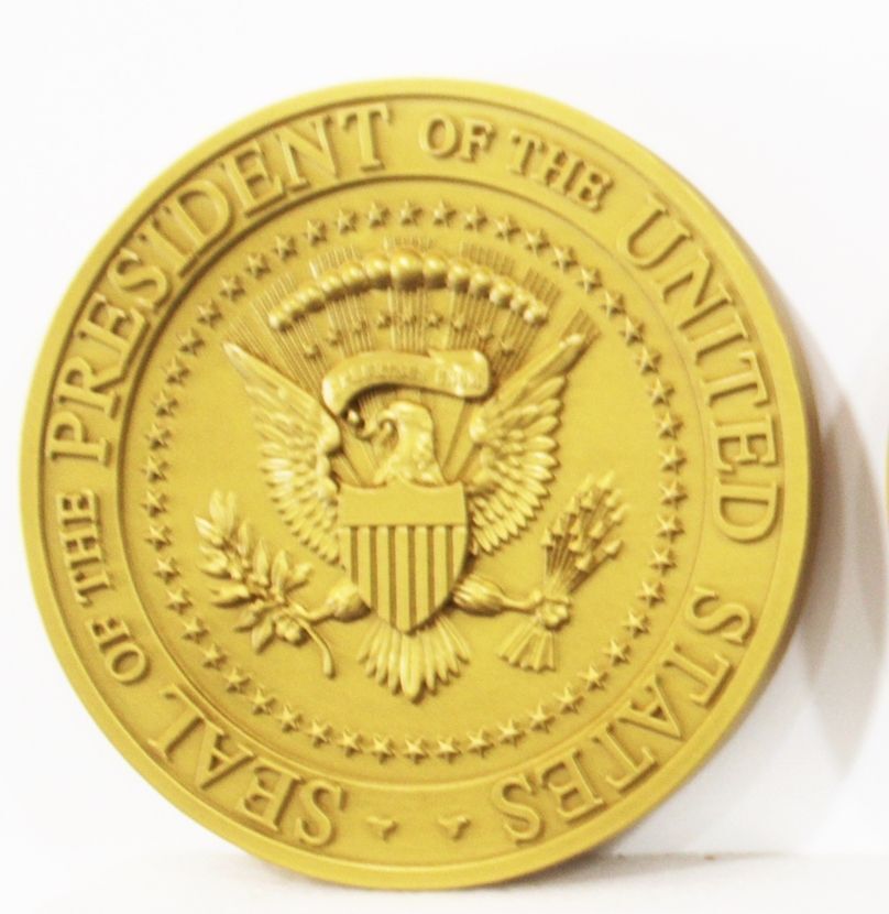 AP-1166 - Carved 3-D Bas-Relief Seal of the President of the United States