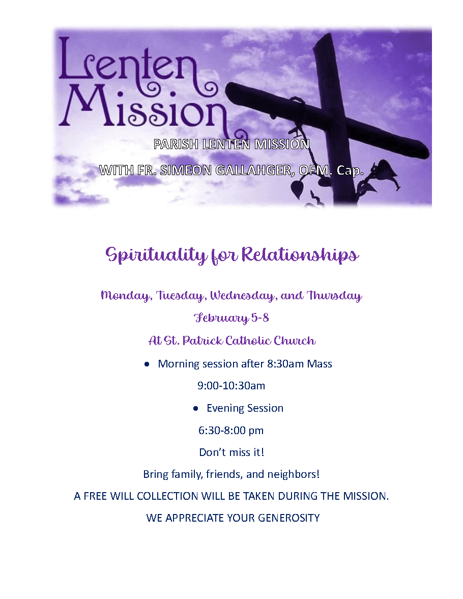 Parish Lenten Mission
